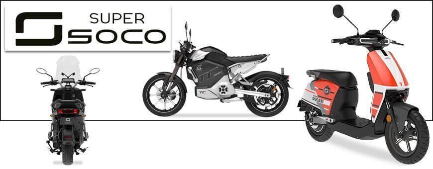Super Soco : moto, scooter électrique & accessoires chez ICOOLWHEEL